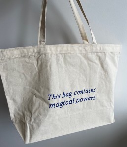 This bag contains magical powers - blue